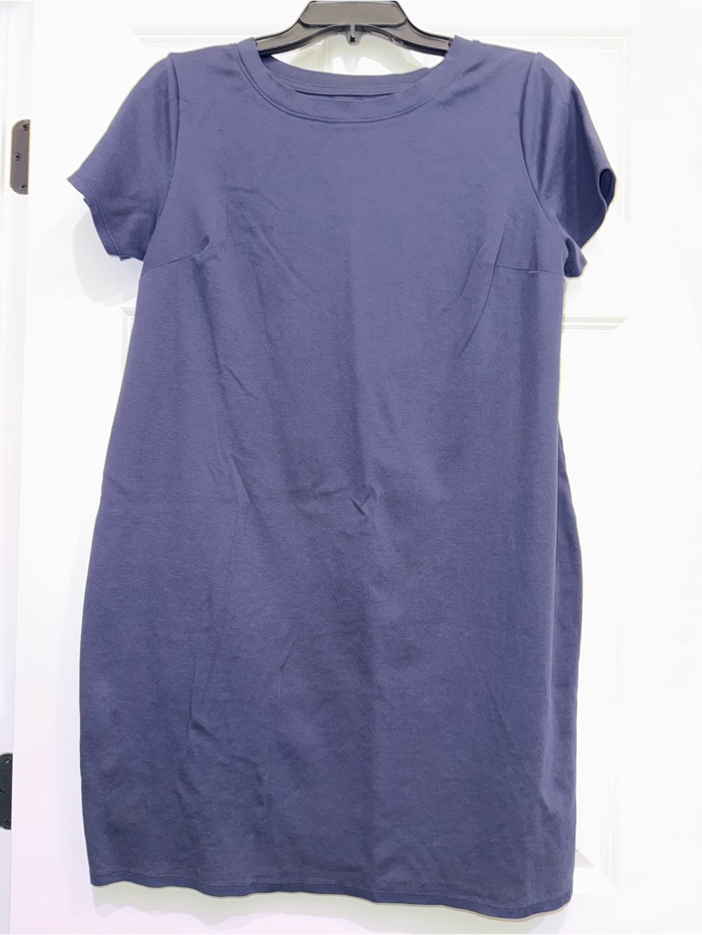 Classic Short-Sleeve Crewneck Dress - Navy